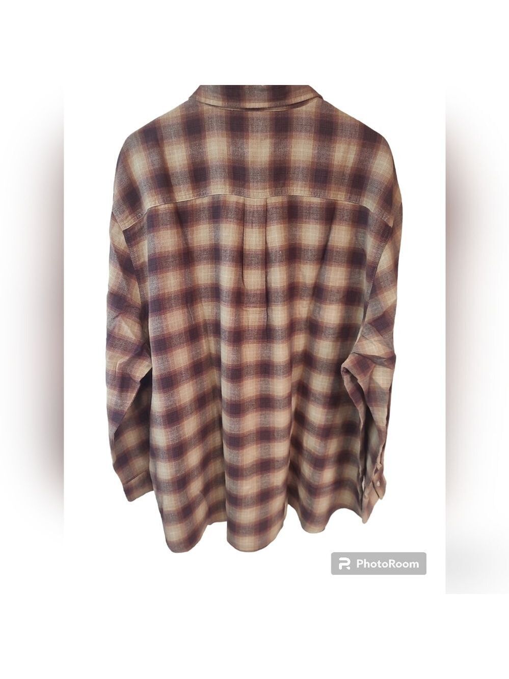 Men's Big and Tall Arizona Jean Co. Long Sleeve Plaid Flannel Shirt Size 3XL - Picture 3 of 3